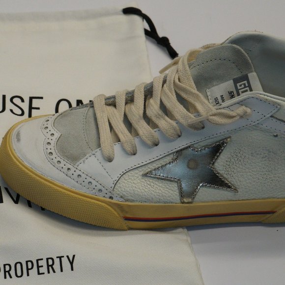 Golden Goose - Mid Star Leather Sneakers, White, Multiple Sizes, New W COA, Bag - Picture 4 of 7